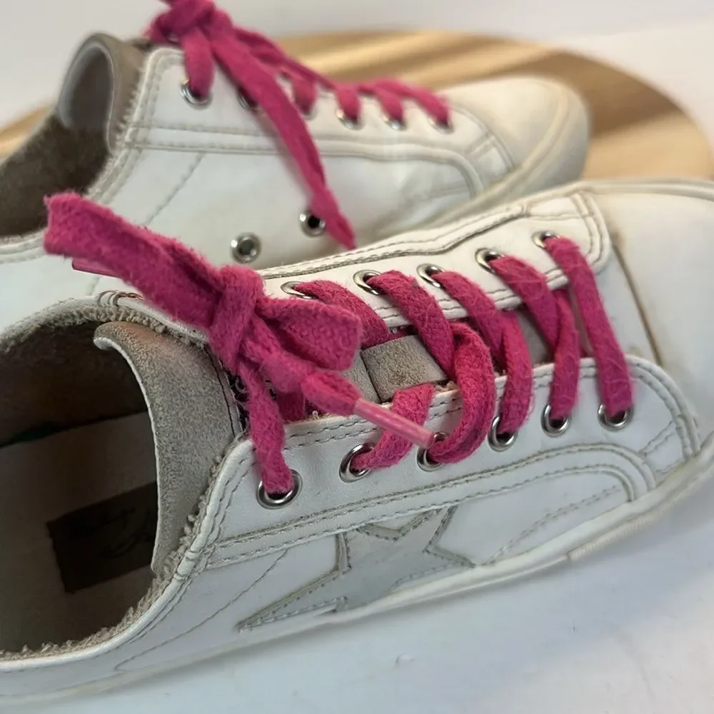 VINTAGE HAVANA Letty Sneakers Shoes White Silver Hot Pink Women's 7